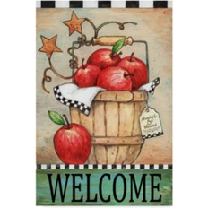 Trademark Fine Art Welcome Apple Basket Canvas Wall Decor