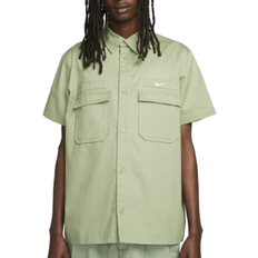 Nike Men Shirts Nike Men's Military Style Woven Button Down Shirt - Oil Green/White