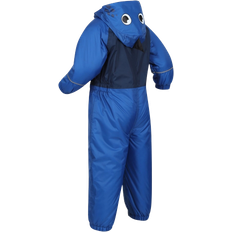 Insulating Function Rain Overalls Children's Clothing Regatta Kid's Mudplay III Waterproof Puddle Suit - Nautical Blue Dino