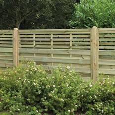 Green Screenings Forest Garden 4'11'' 5'11'' 180cm Pressure Treated Kyoto Fence Panel