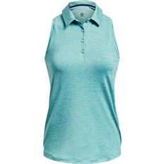 Under Armour Sportswear Garment - Women Polo Shirts Under Armour Women's Playoff Sleeveless Polo - Blue Foam/White