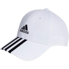 Adidas Caps adidas 3-Stripes Cotton Twill Baseball Cap - White/Black