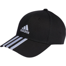Adidas Caps adidas 3-Stripes Cotton Twill Baseball Cap - Black/White