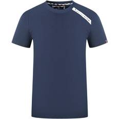 Aquascutum Men's Shoulder Brand Logo T-shirt - Navy Blue