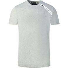 Aquascutum Men's Shoulder Brand Logo T-shirt - Grey