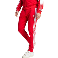 Men - White Trousers Adidas Adicolor Classics Sst Tracksuit Bottom - Better Scarlet/White