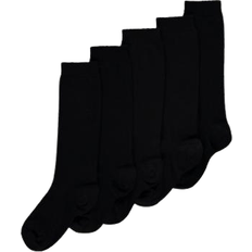 George for Good Cotton Rich Knee High Socks 5-pack - Black