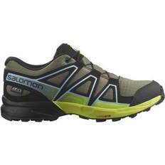 Salomon Junior Speedcross Waterproof CSWP - Deep Lichen Green/Black/Safety Yellow