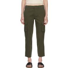 Frame Women's Relaxed Cropped Utility Pants - Washed Green