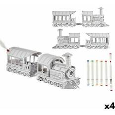 Pincello Bastelspiel Eisenbahn 4 Stück