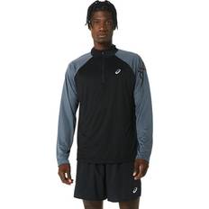 Asics Icon Half-Zip Running Tops Men Black, Grey