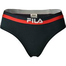 Blue - Women Men's Underwear Fila Cotton Logo Waistband Sports Briefs