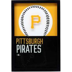 Open Road Brands MLB Pittsburgh Pirates Baseball Logo Glass Framed Panel