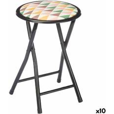 Black Seating Stools Gift Decor Fällbar Geometric Sittpall