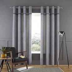Blue Curtains Catherine Lansfield Melville Woven 116.8x137.2cm