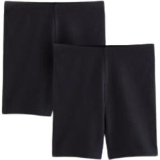 George for Good Girl's Cotton Rich Jersey School Cycling Shorts 2-pack - Black