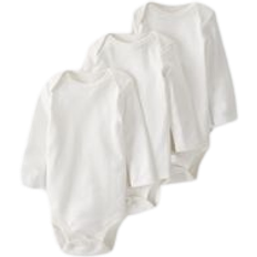 Carter's Baby Organic Cotton Rib Bodysuits 3-pack - Light Cream