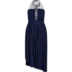 City Chic Plait Detail Maxi Dress - Navy