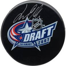 Lars Eller Washington Capitals Autographed 2007 NHL Draft Logo Hockey Puck