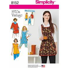 Simplicity 8152 misses' 1970's vintage Apron White