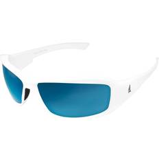 Edge Brazeau White Frame Polarized Blue Lens