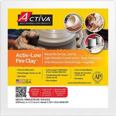 Black Pottery Clay Activa Blackjack Low Fire Clay 5lb-Gray/White