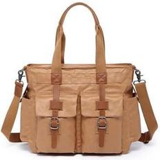 TSD Brand Urban Light Coated Canvas Tote Bag