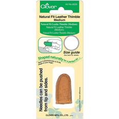 Clover Natural Fit Leather Thimble-Medium
