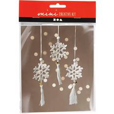 Creativ Company Mini Craft Kit Crochet Snowflakes, white, 1 pack