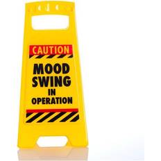 Studio Desk Warning Sign Mood Swing Yellow