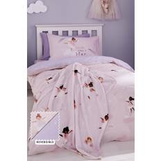 Pink Bed Set Kid's Room Catherine Lansfield Kids Dancing Fairies Duvet Cover Set