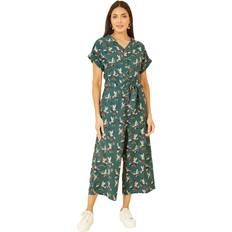 Yumi Crane Print Culotte Jumpsuit