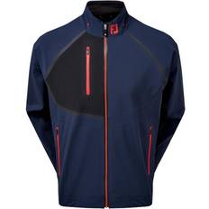 Men - Sportswear Garment Rain Clothes FootJoy HydroTour Waterproof Jacket - Navy/Black/Bright Red