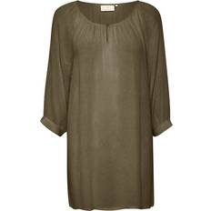 Kaffe Amber 3/4 Sleeve Tunic - Olive Green