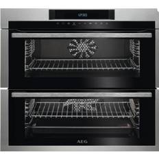 Built in Ovens - Dual AEG DUE731110M Stainless Steel