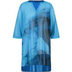 Samoon Longbluse mit 3/4 Arm Blau 48/XL