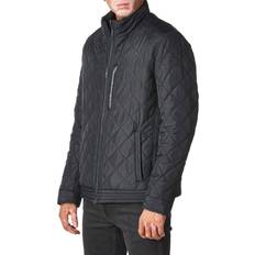 Cole Haan Signature Men's Diamond Quilted Jacket with Faux Sherpa Lining, Black