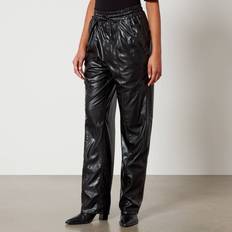 Isabel Marant Étoile Black Brina Faux-Leather Trousers 01Bk Black FR