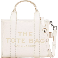 White Totes & Shopping Bags Marc Jacobs The Leather Mini Tote Bag - Cotton/Silver