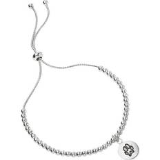 JG Signature Silver Disc Charm Slider Bracelet