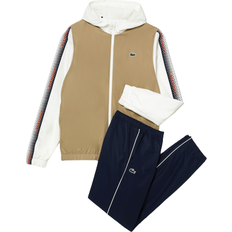 Lacoste Polyester Jumpsuits & Overalls Lacoste Men's Tennis Regular Fit Jogger Set - Beige/White/Navy Blue
