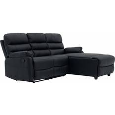 Left Hand Chaise and Recliner Sofa 206cm 3 Seater