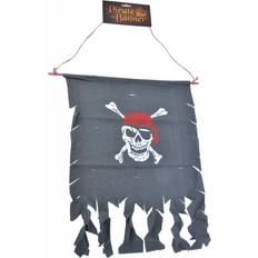 Bristol Novelty Pirate Banner Distressed Fabric