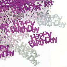 Unique Happy Birthday Pink Glitz Confetti