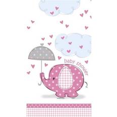 Unique Party Umbrellaphants Shower Pink Tablecover