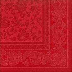 Red Paper Napkins Papstar 50 royal-collection ornaments servietten rot 40x40 cm hochzeit taufe