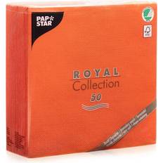 Papstar #84813 Royal Collection Napkins 1/4 Fold 40 cm x 40 cm Nectarine Pack of 50