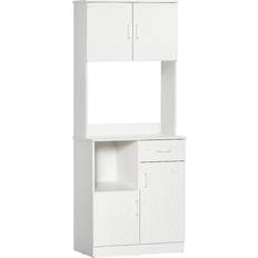 Retractable Drawers Storage Cabinets Homcom Kitchen Cupboard Storage Cabinet 71x178cm