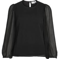 Vila T-shirts Vila Round Neck Long Sleeved Blouse