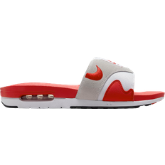 Men - Nike Air Max Slippers & Sandals Nike Air Max 1 - White/Black/Light Neutral Grey/University Red